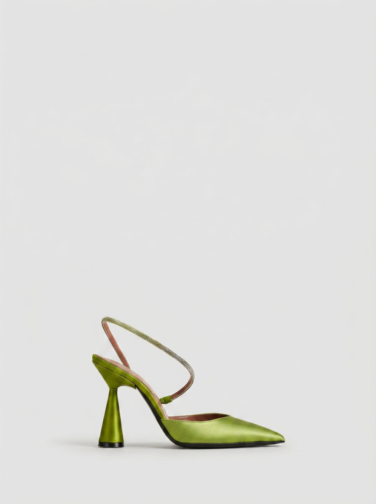 Green Pump on Light Grey Background – Corrected