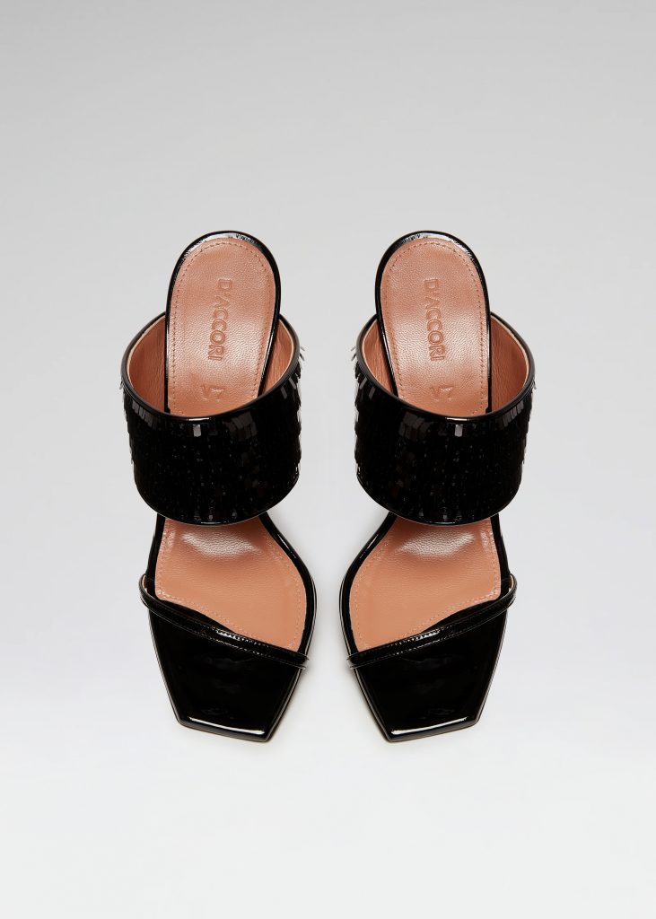 1_BLACK SEQUIN MULE_Overhead