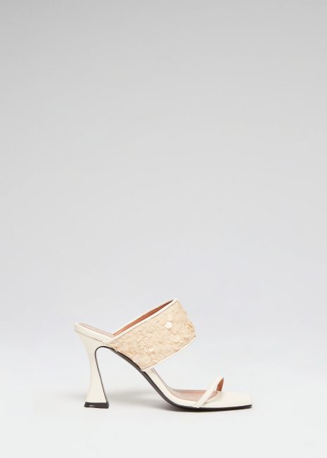 2_WHITE SEQUIN MULE_Front