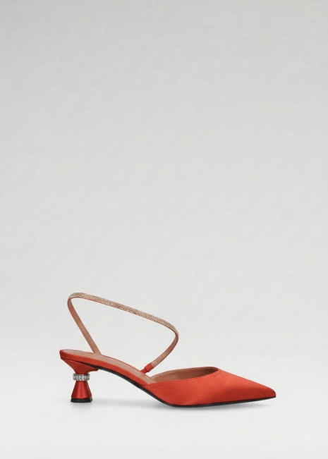 Orange Shoe Vibrant Red-Orange