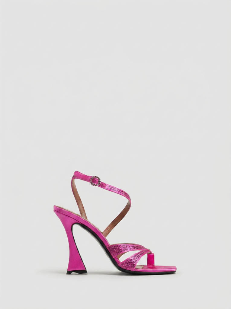 Pink Heels on Grey Background